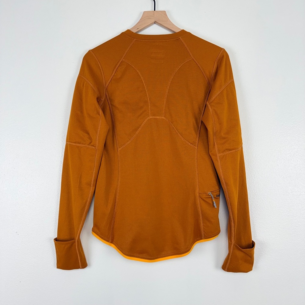 OROS Nova Long Sleeve Technical Base Layer Top Womens M Orange Ski Outdoor - Picture 7 of 16